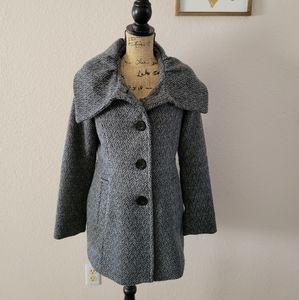 Apt 9 Pea Coat. Black and Grey. Size Small.